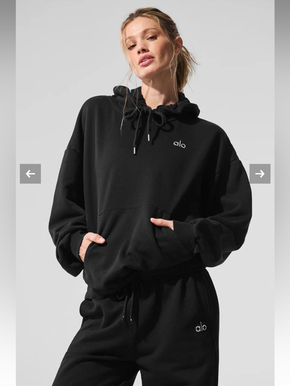 ALO Yoga Black Accolade Hoodie Size S NWT